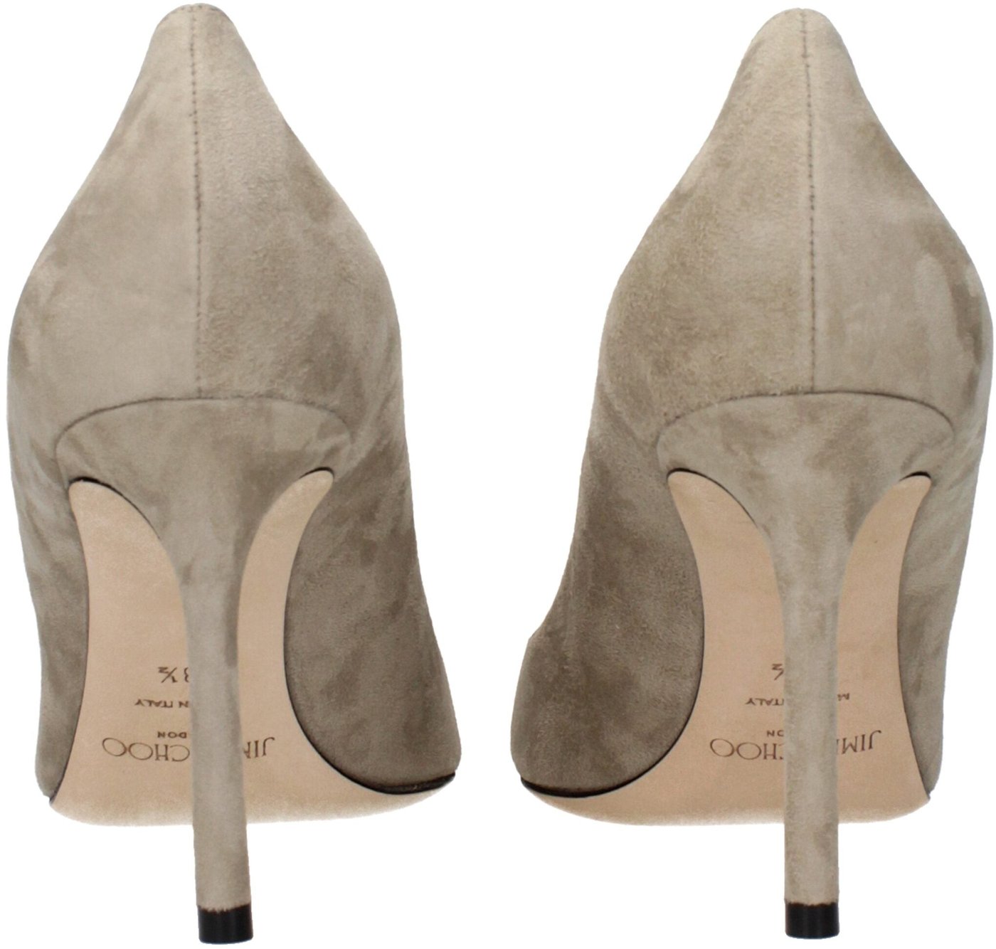 Jimmy Choo Gray Leather High Heel Pumps
