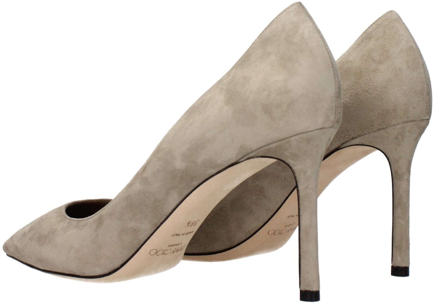 Jimmy Choo Gray Leather High Heel Pumps