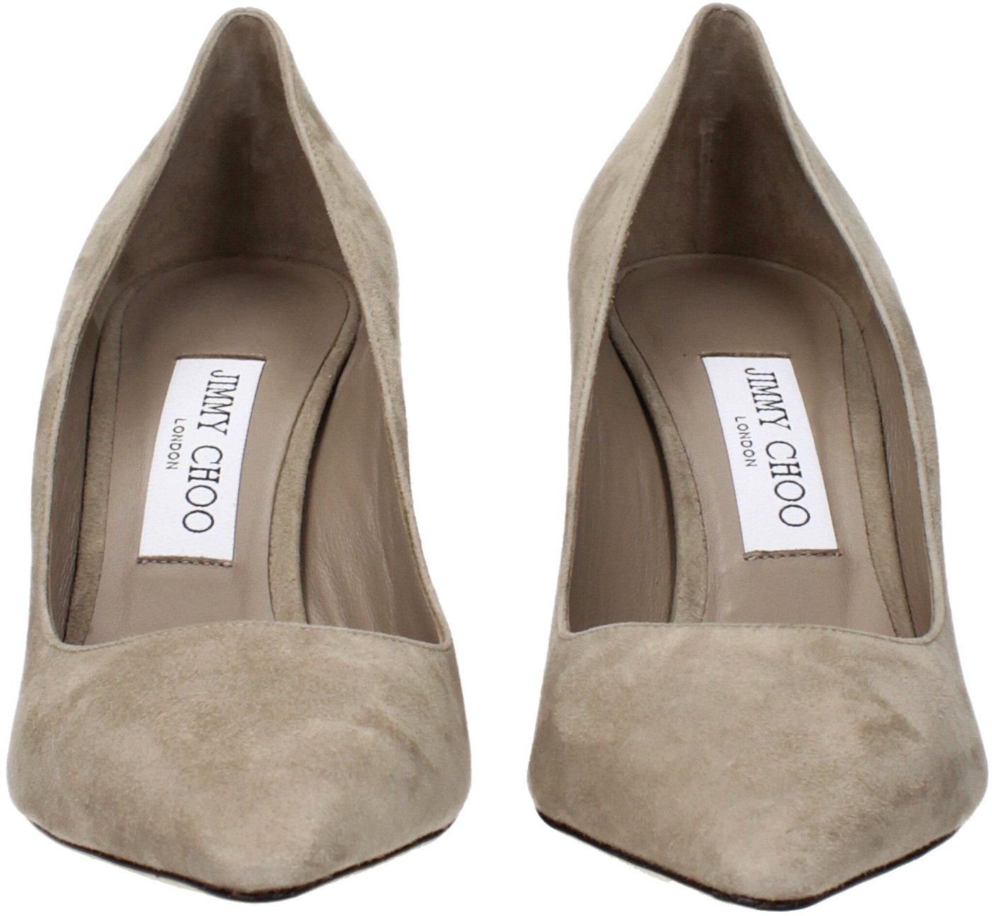 Jimmy Choo Gray Leather High Heel Pumps