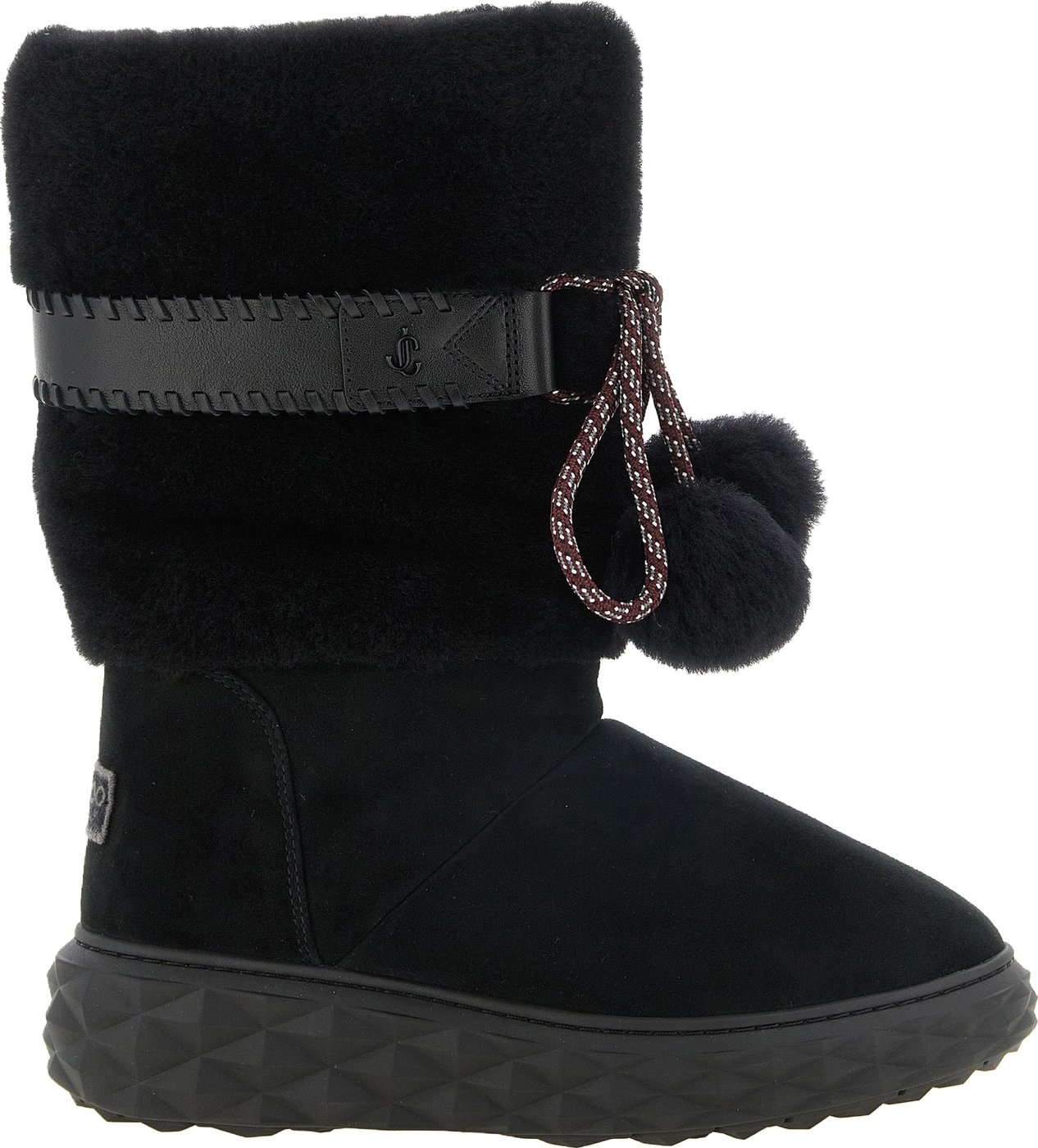 Jimmy Choo Black Lamb Leather Flat Boots