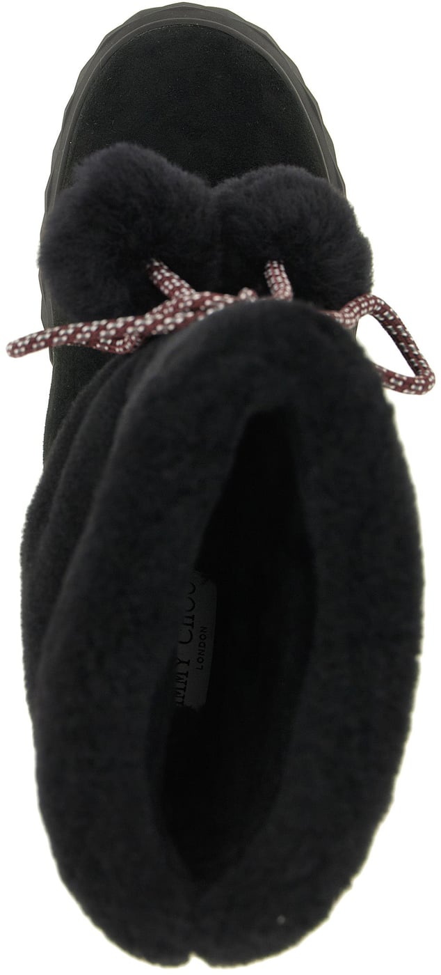 Jimmy Choo Black Lamb Leather Flat Boots