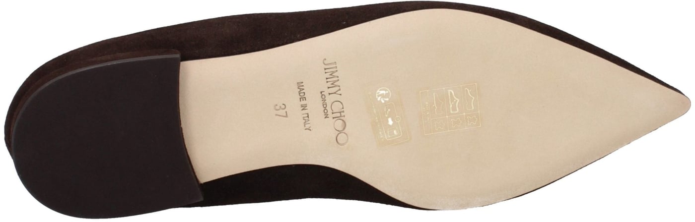 Jimmy Choo Brown Leather Ballet Flats