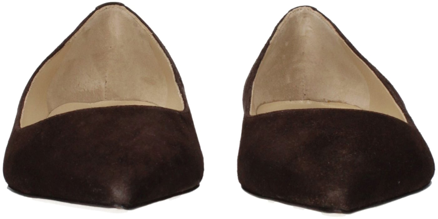Jimmy Choo Brown Leather Ballet Flats