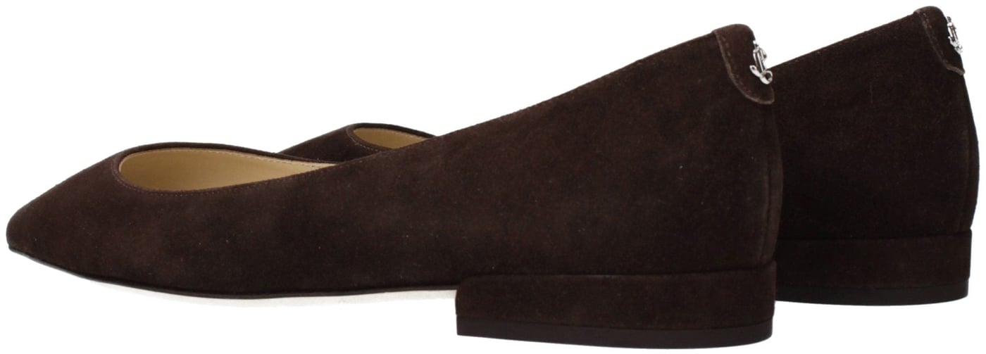 Jimmy Choo Brown Leather Ballet Flats