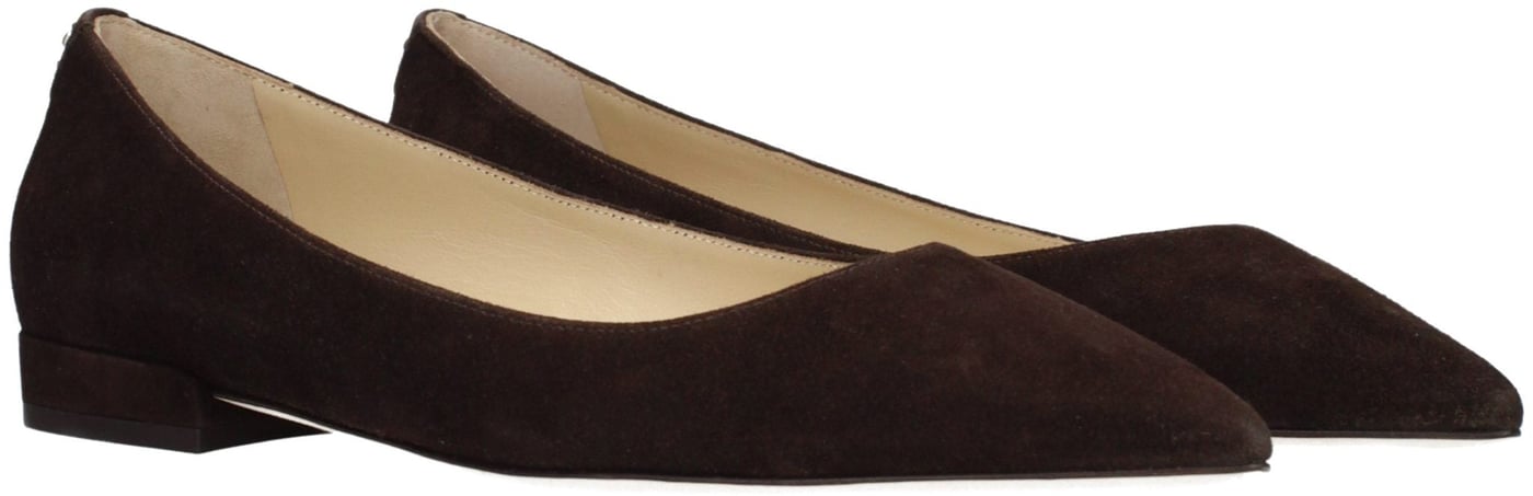 Jimmy Choo Brown Leather Ballet Flats