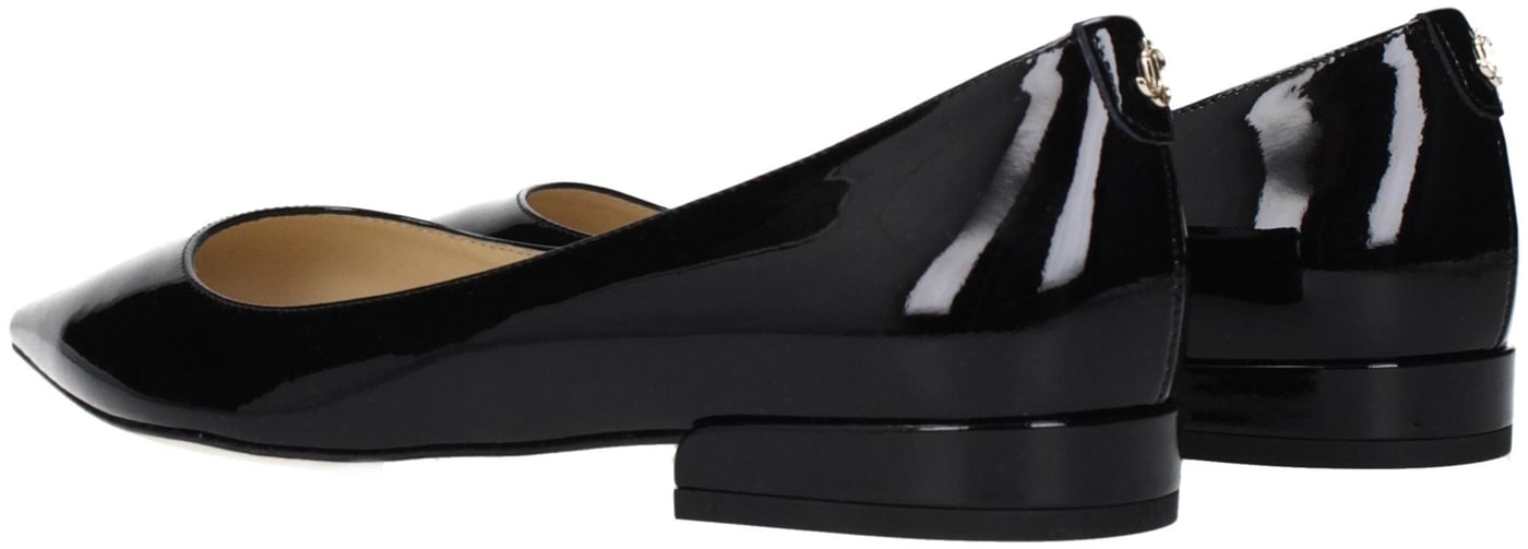Jimmy Choo Black Leather Flats