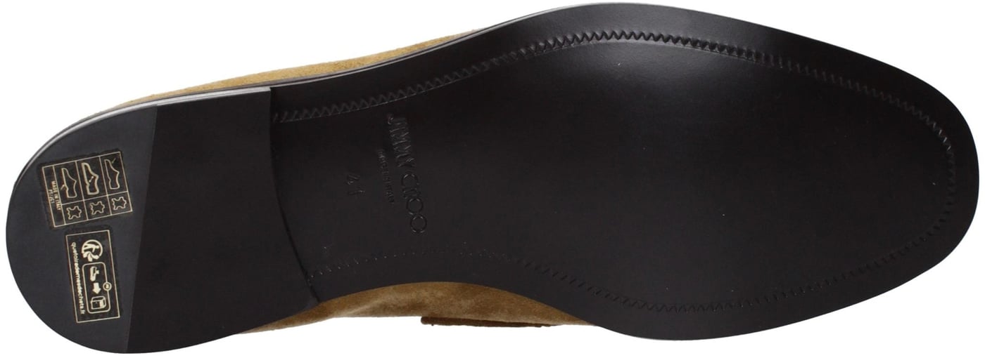 Jimmy Choo Brown Leather Slip-On Loafers