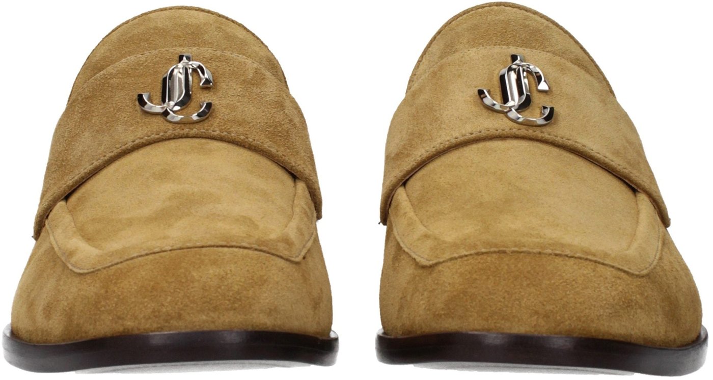 Jimmy Choo Brown Leather Slip-On Loafers