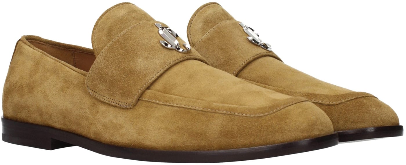 Jimmy Choo Brown Leather Slip-On Loafers