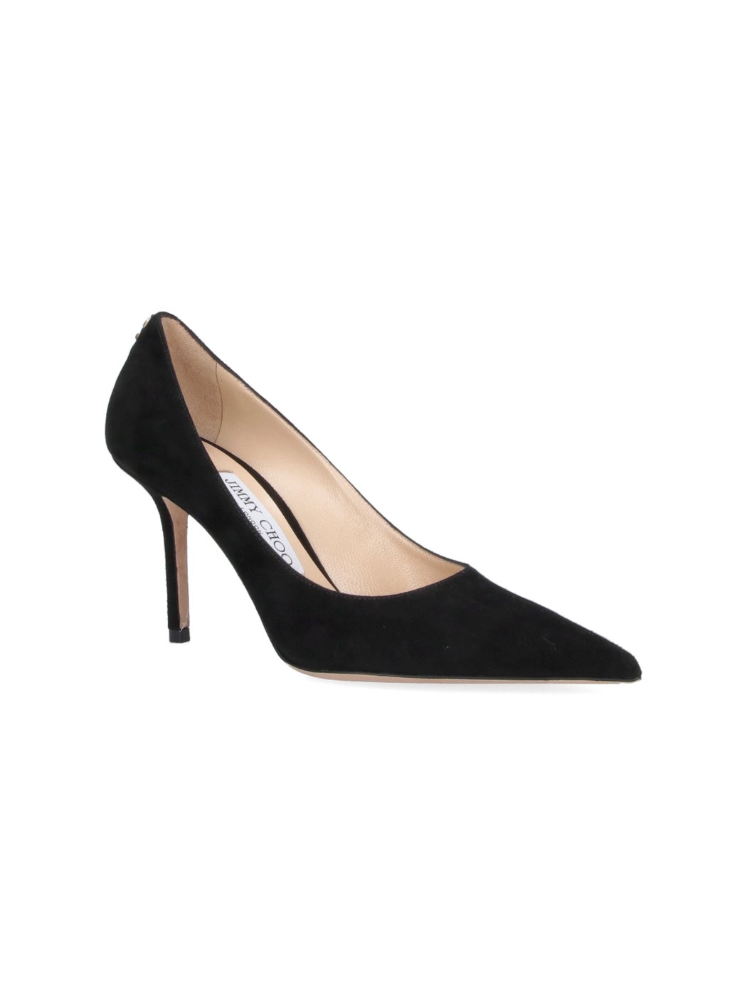 Pointed-Toe Black Pumps with Mid-Height Stiletto Heel