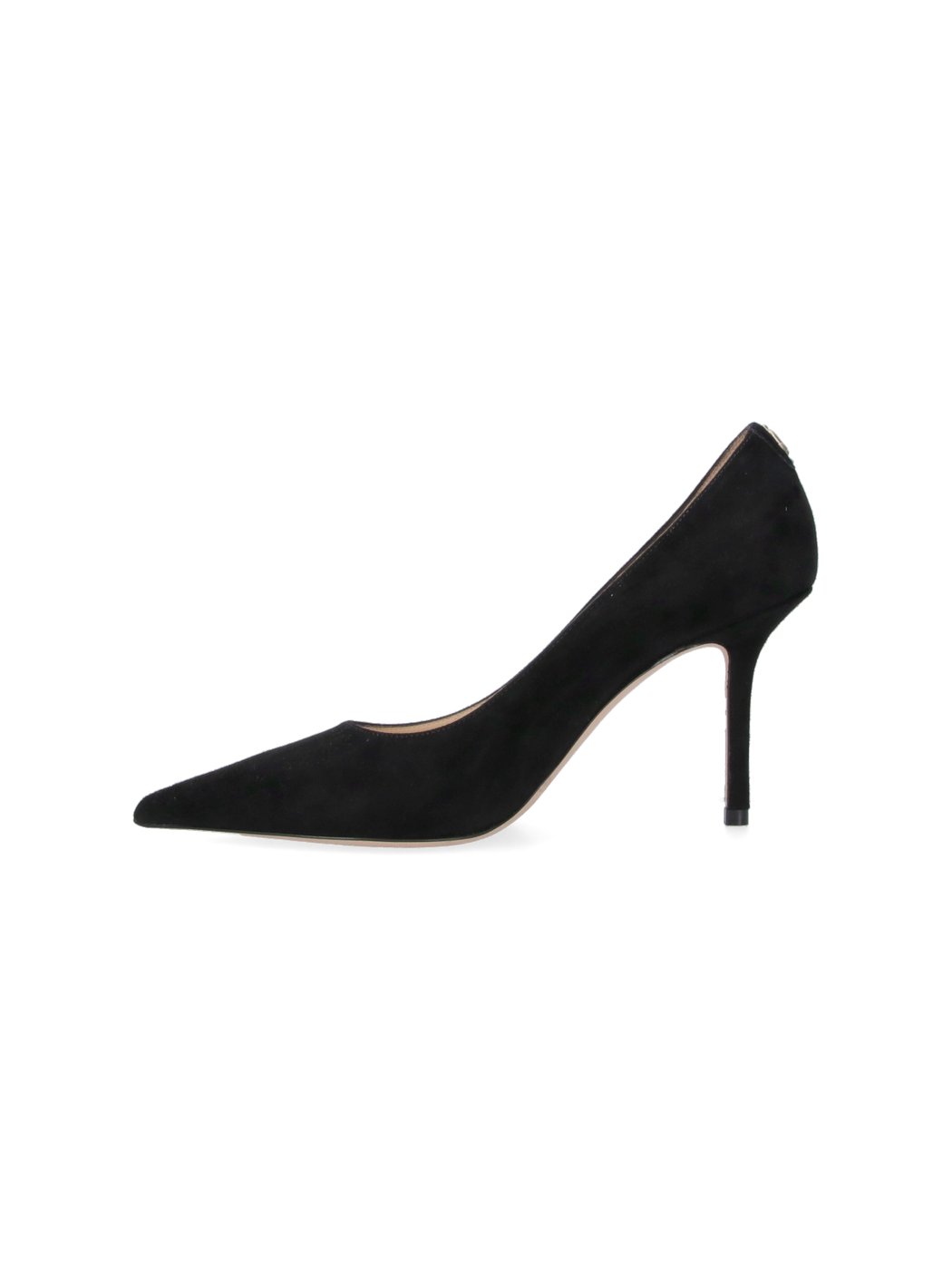 Pointed-Toe Black Pumps with Mid-Height Stiletto Heel