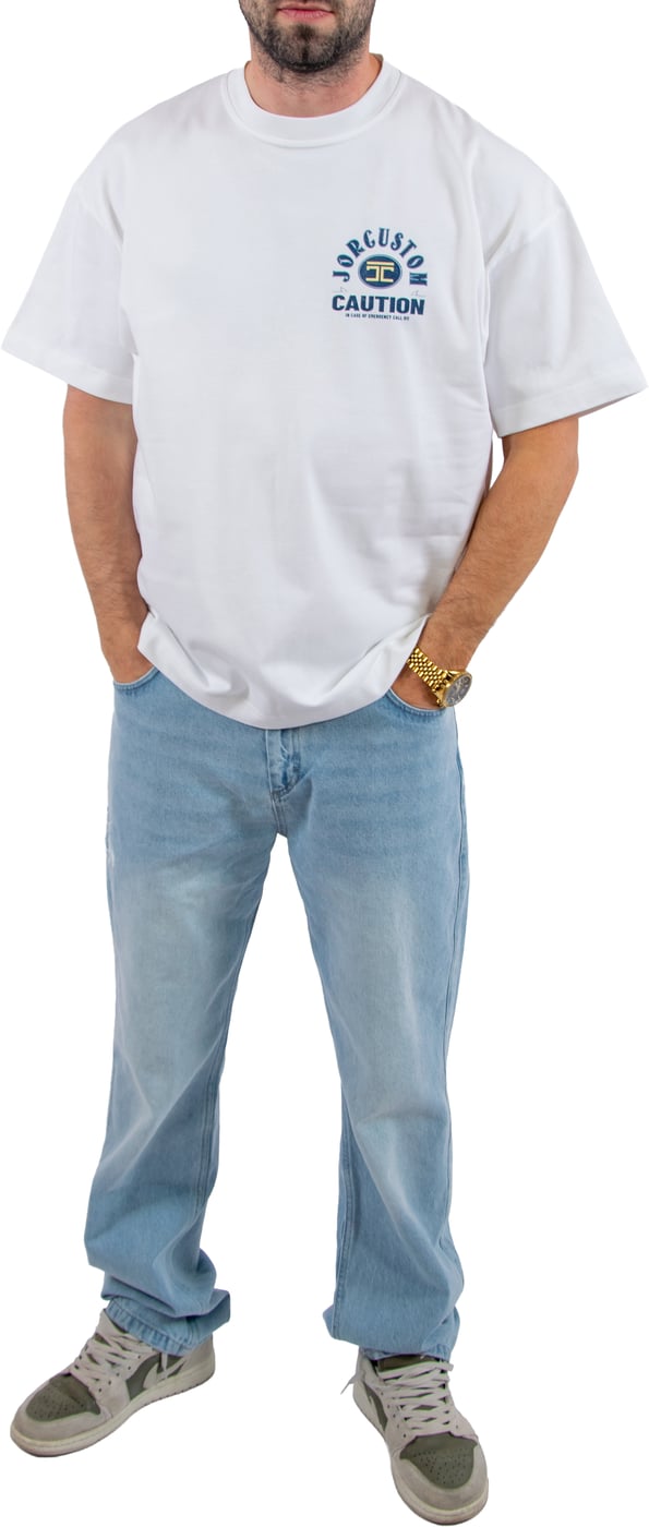 Jorcustom Caution Loose Fit T-Shirt