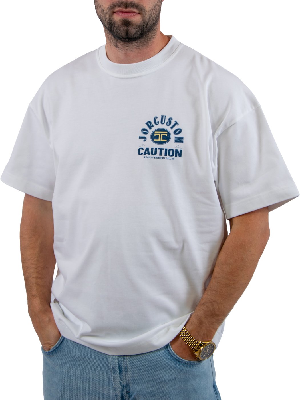 Jorcustom Caution Loose Fit T-Shirt