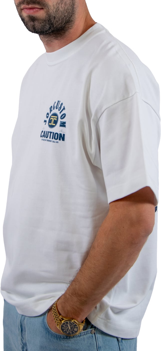 Jorcustom Caution Loose Fit T-Shirt