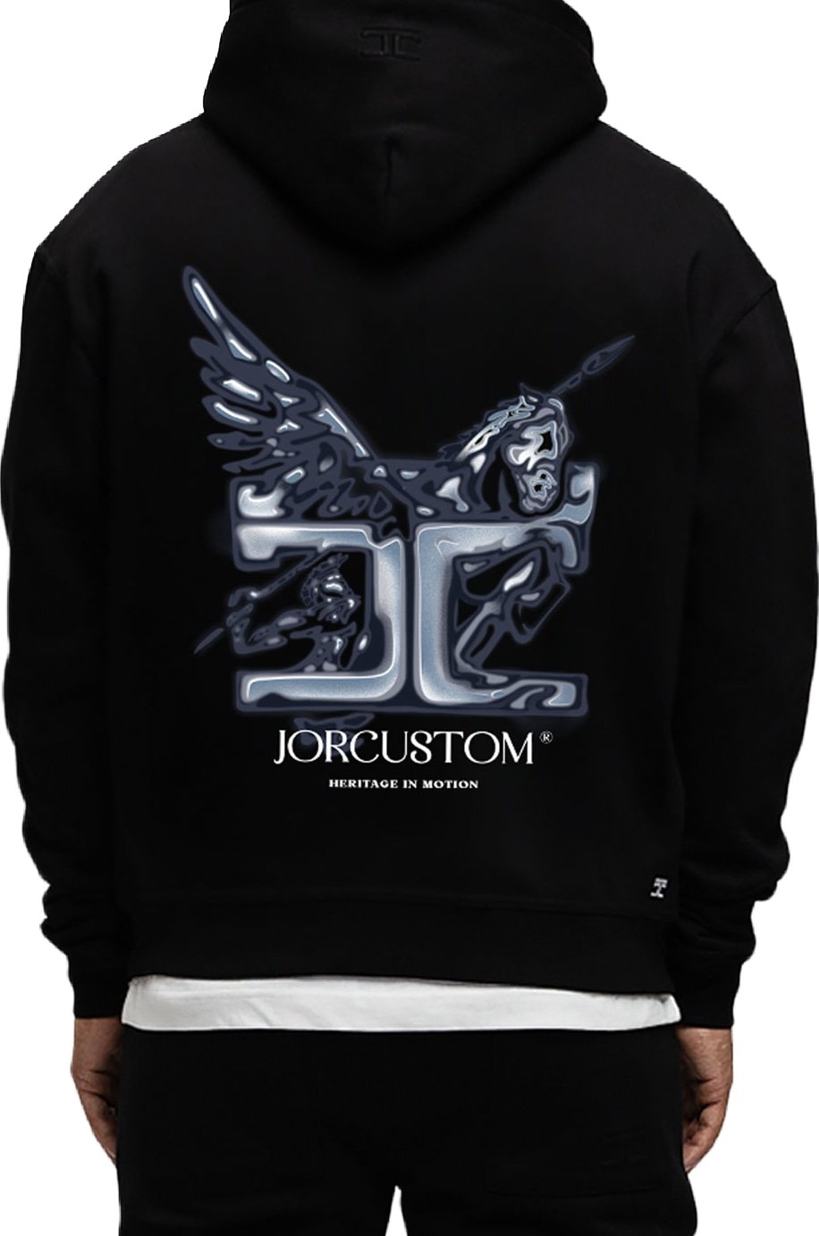 Jorcustom HeritageInMotion Fleece Zipped Hoodie M-FW26-ZIPHOODIE-HERITAGE Black
