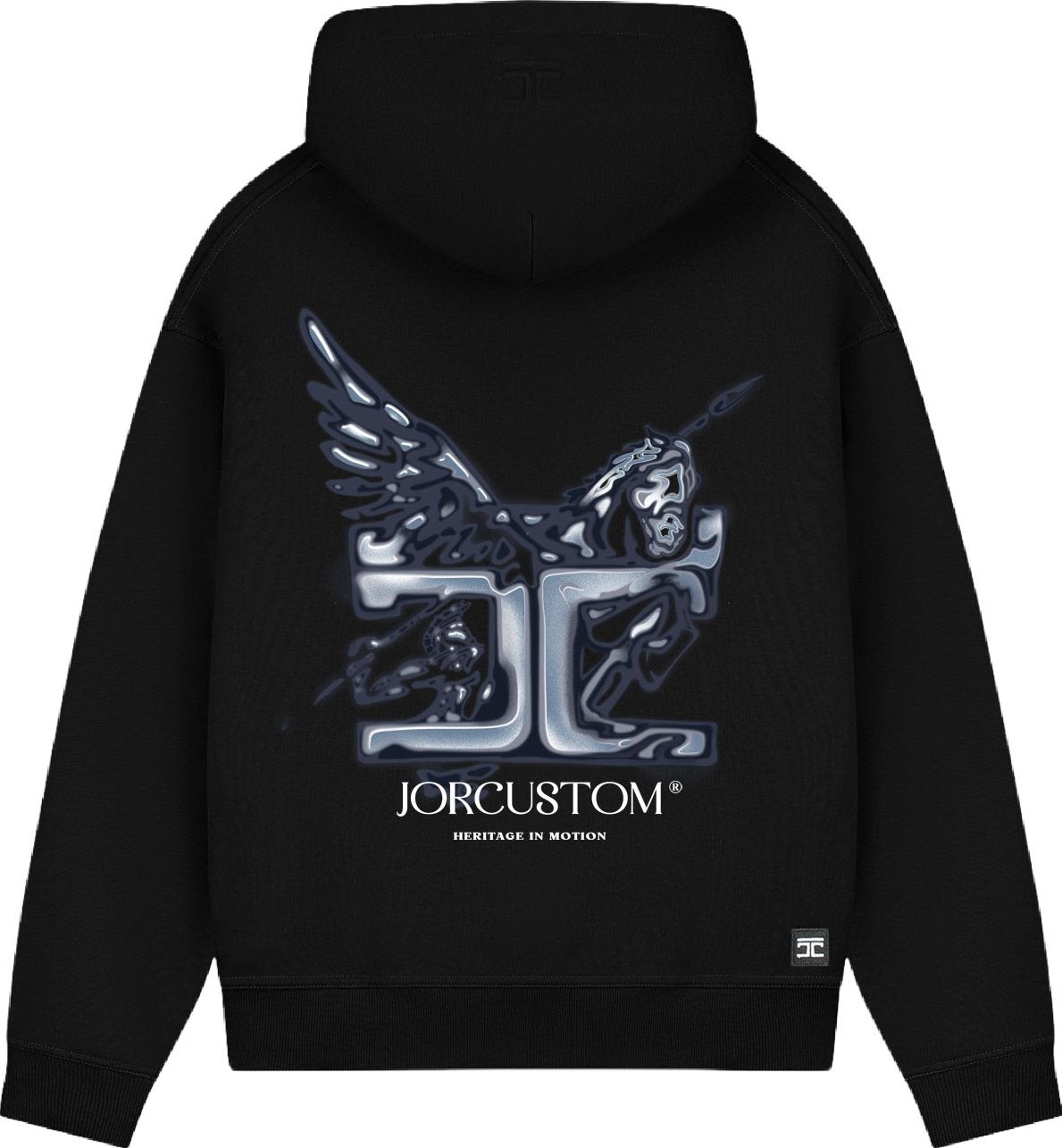 Jorcustom HeritageInMotion Fleece Zipped Hoodie M-FW26-ZIPHOODIE-HERITAGE Black