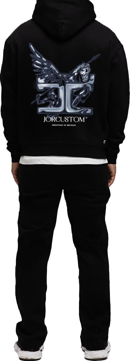 Jorcustom HeritageInMotion Fleece Zipped Hoodie M-FW26-ZIPHOODIE-HERITAGE Black