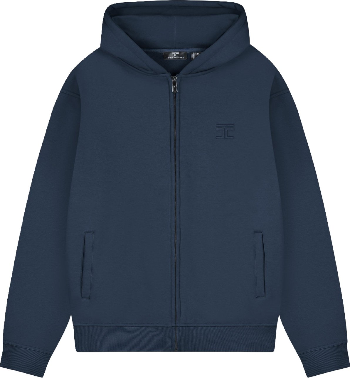 JORCUSTOM jorcustommonogramfleecezippedhoodiemfw26ziphoodiemonogrammidnightblue image_default