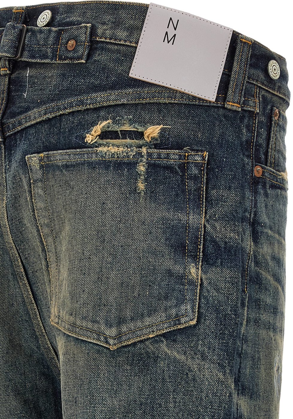 Junya Watanabe Blue Cotton Straight-Leg Jeans