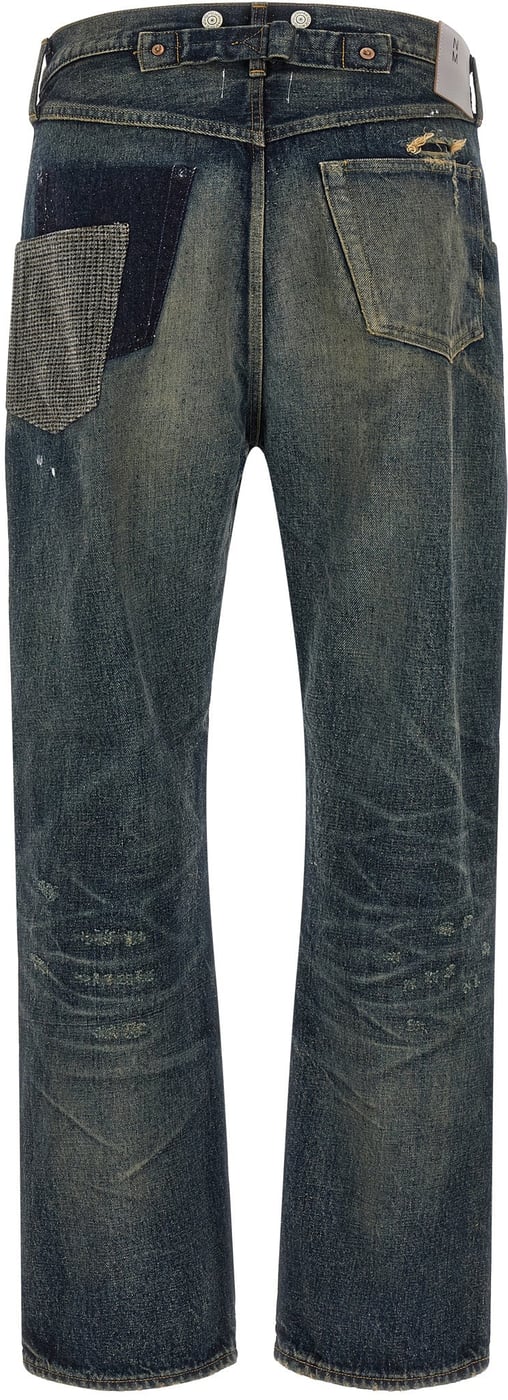 Junya Watanabe Blue Cotton Straight-Leg Jeans