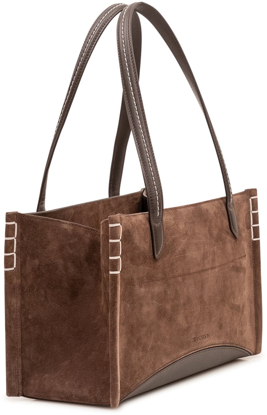 Borsa Elongated Loafer Cabas con Impunture a Contr