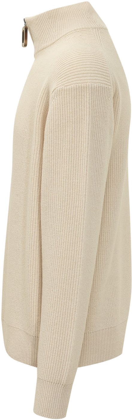 Pullover Half Zip con Collo Alto