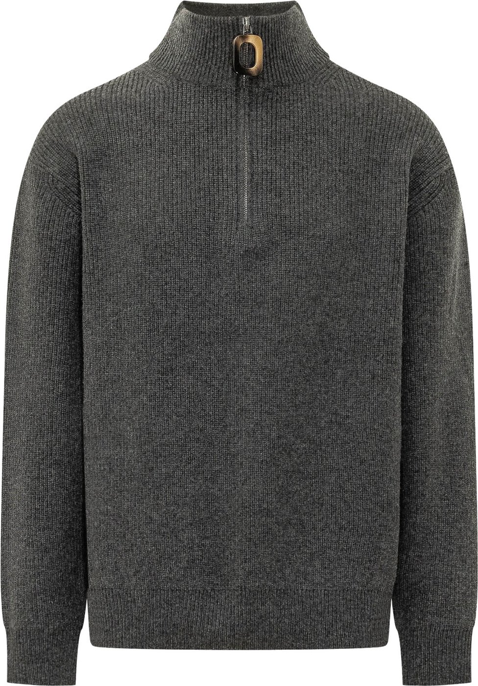 Pullover Half Zip con Collo Alto