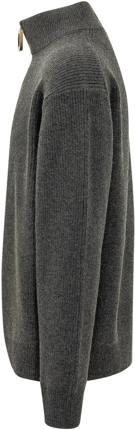Pullover Half Zip con Collo Alto