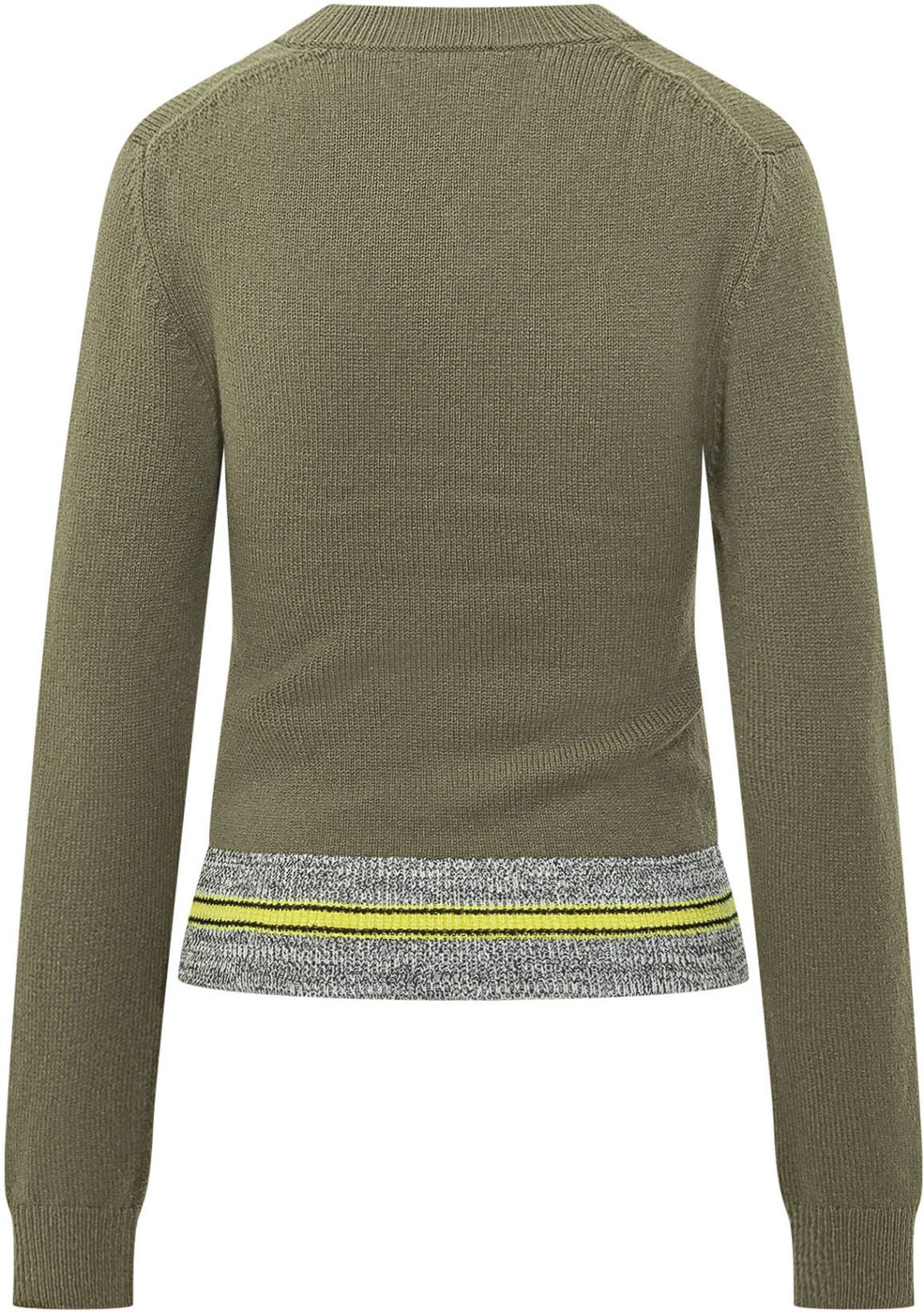 Maglia con Scollo a V e Bordo a Contrasto