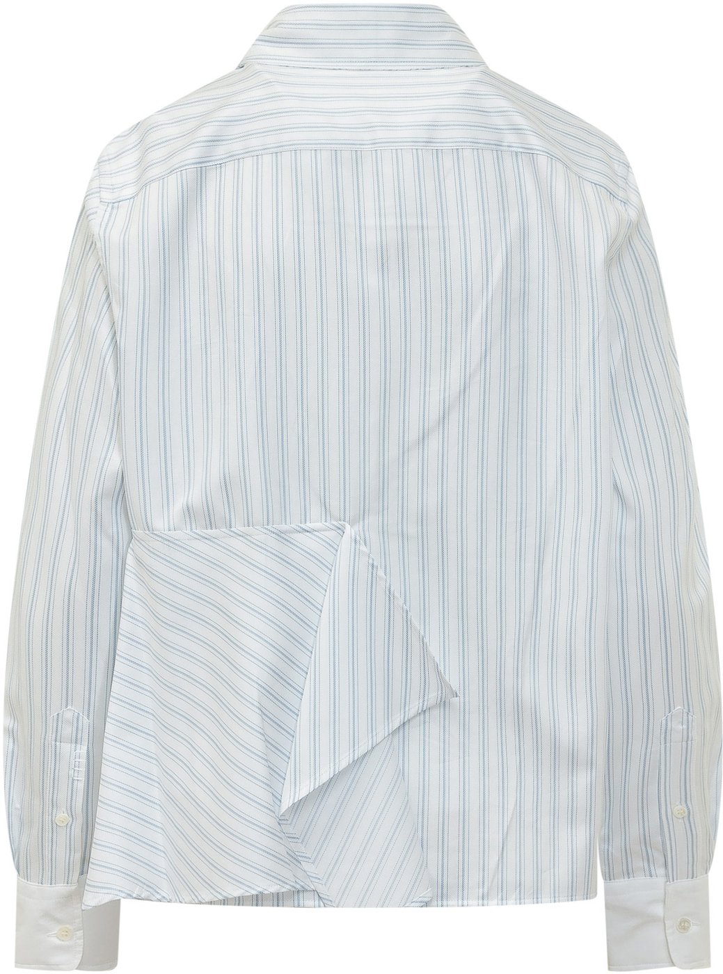Camicia Asym Draped con Motivo a Righe
