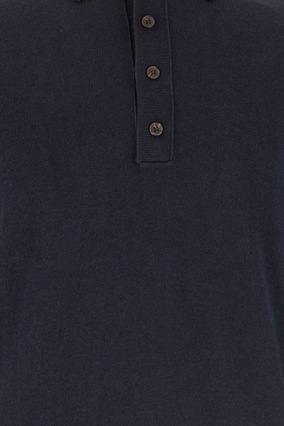 Kangra Midnight blue wool and cotton polo shirt