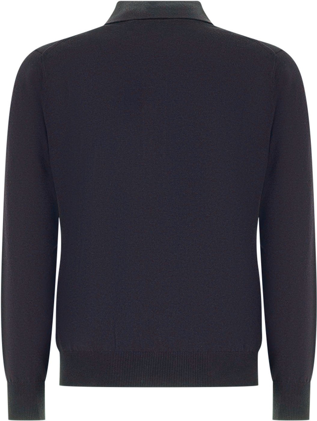 Kangra Midnight blue wool and cotton polo shirt