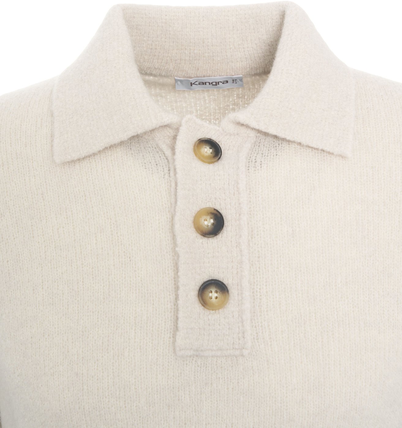 Wool polo sweater