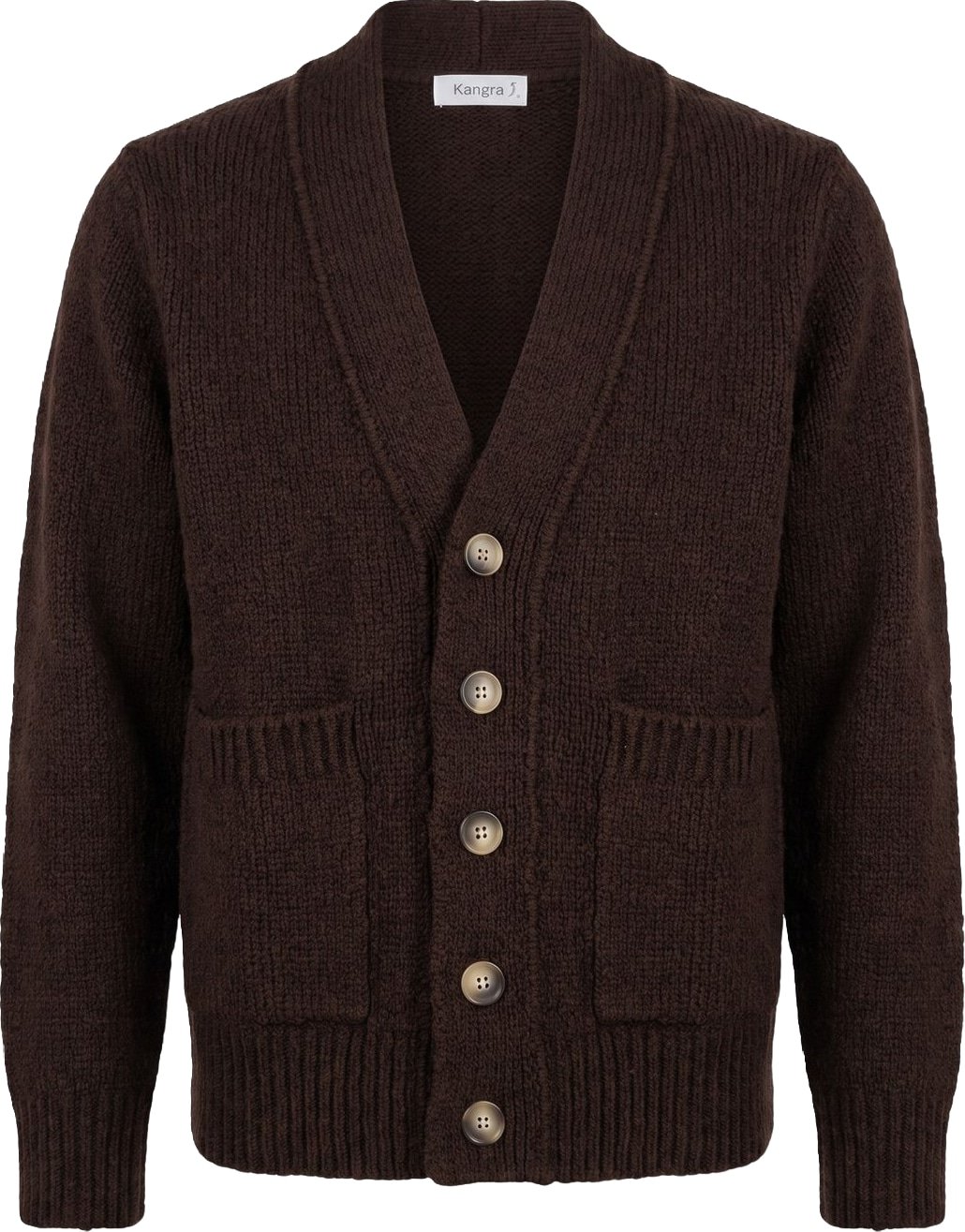 Cardigan with patch pockets