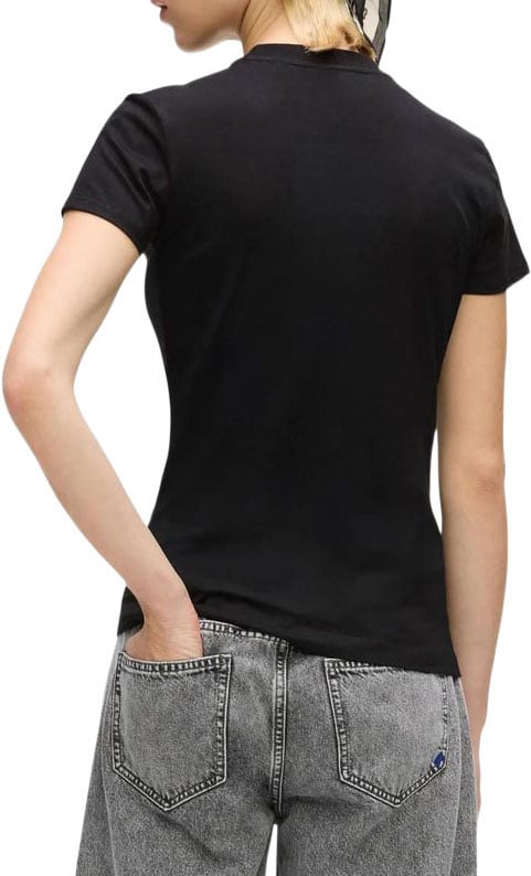 Karl Lagerfeld Black Cotton T-Shirt