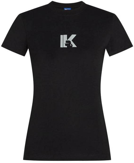 Karl Lagerfeld Black Cotton T-Shirt