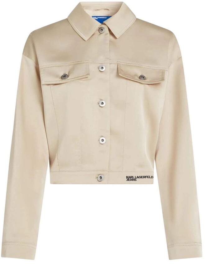 Karl Lagerfeld Beige Polyester Full-Length Jacket