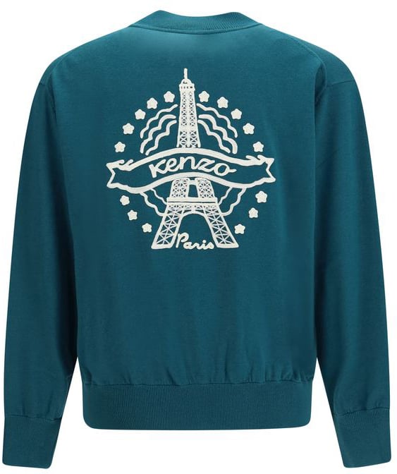 Kenzo Bicolor Wool Oves Aries Cardigan