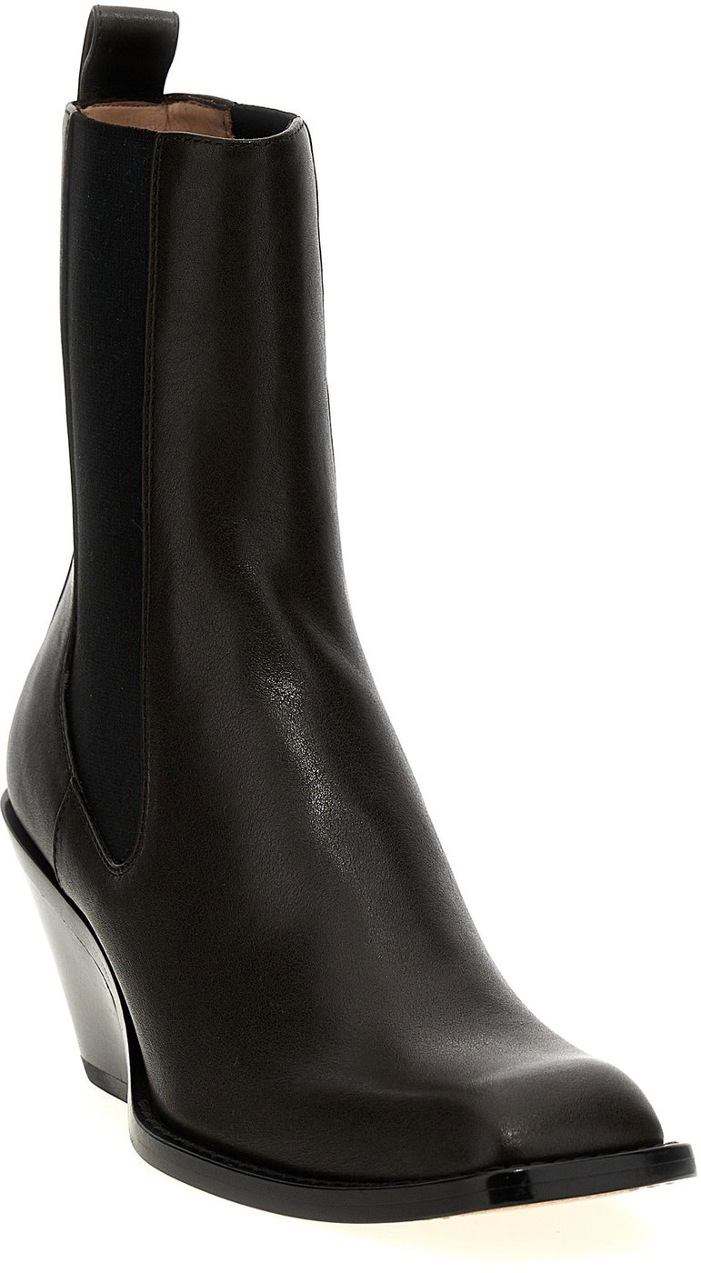 Khaite Brown Calfskin Chelsea Boots