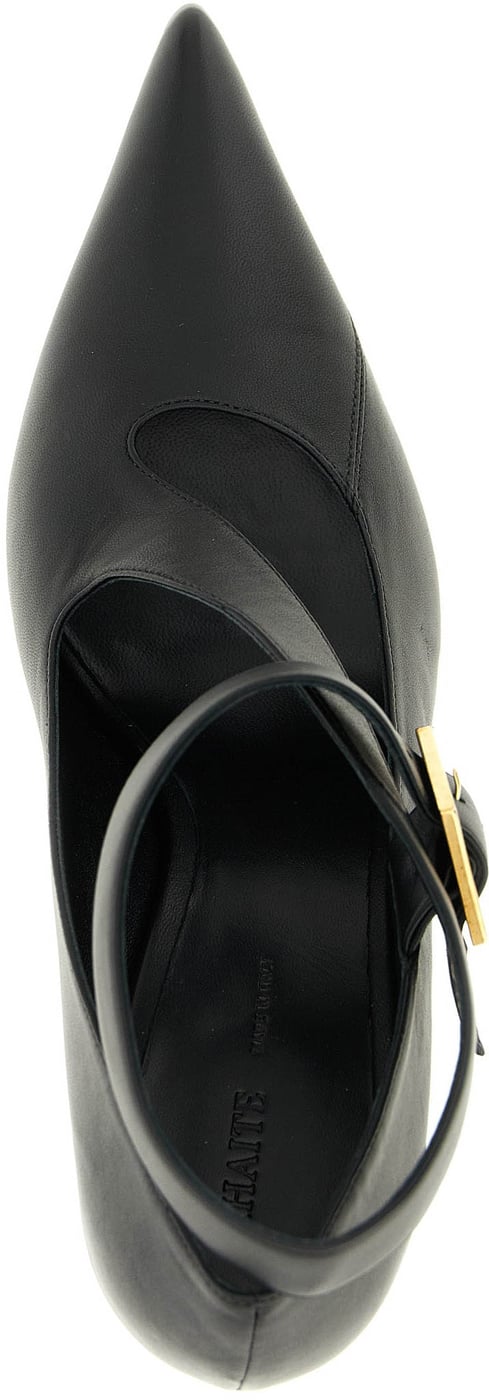 Khaite Black Lamb Leather High Heel Pumps