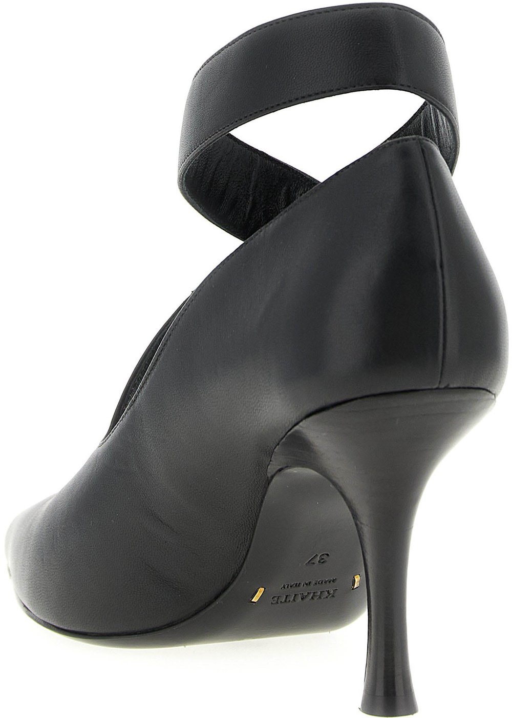Khaite Black Lamb Leather High Heel Pumps