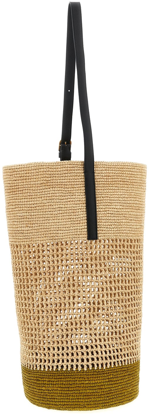 Khaite Beige Sisal Shoulder Bag