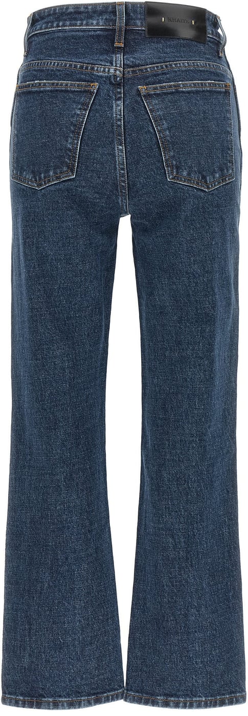 Khaite Blue Cotton Flared Jeans