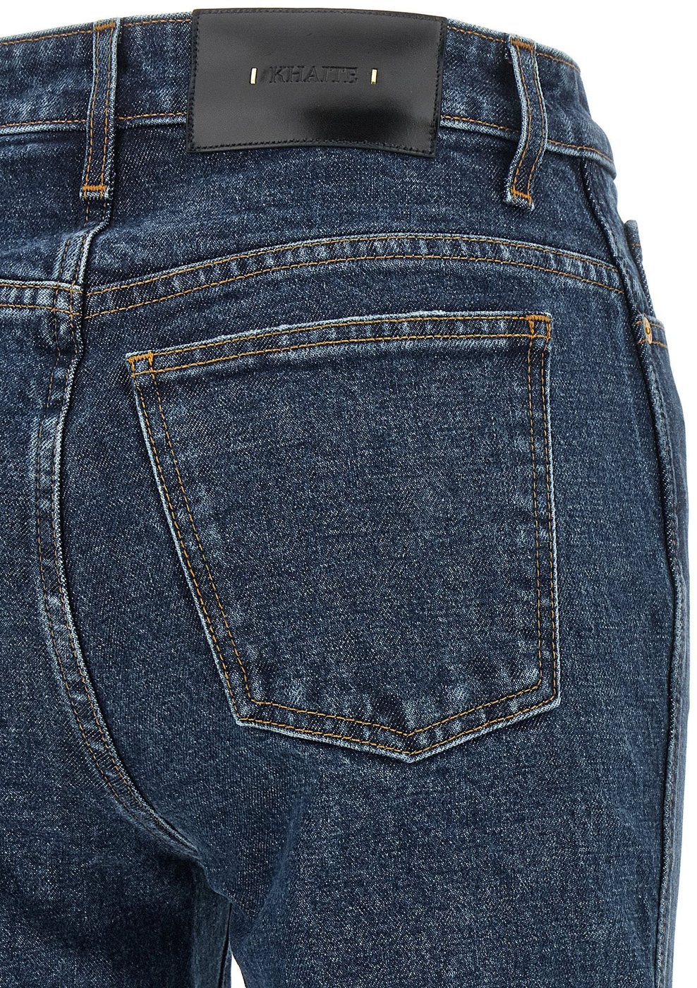 Khaite Blue Cotton Flared Jeans
