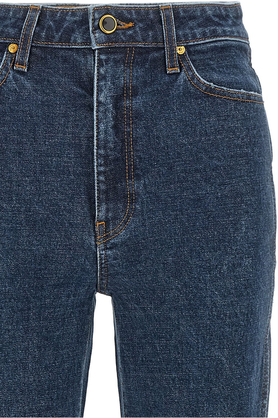 Khaite Blue Cotton Flared Jeans