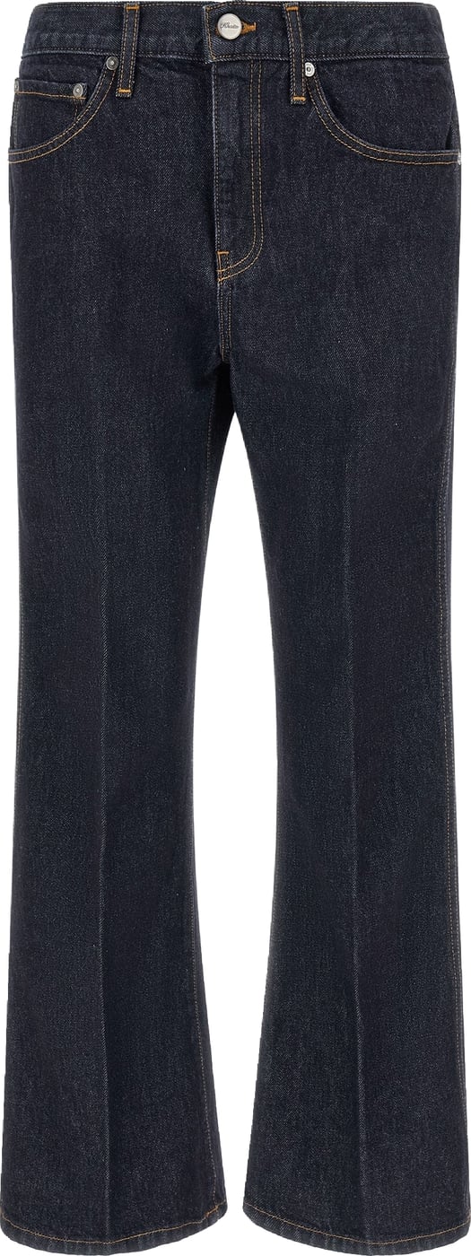 Khaite Blue Cotton Flared Jeans