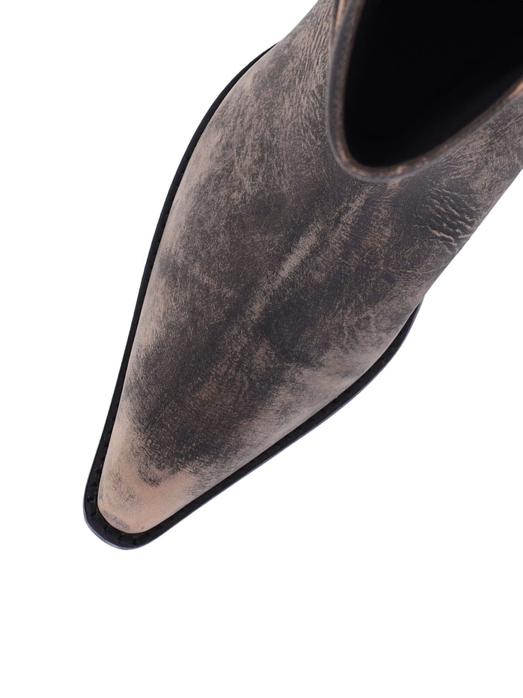 Brown Clive Distressed Calf Leather Boots
