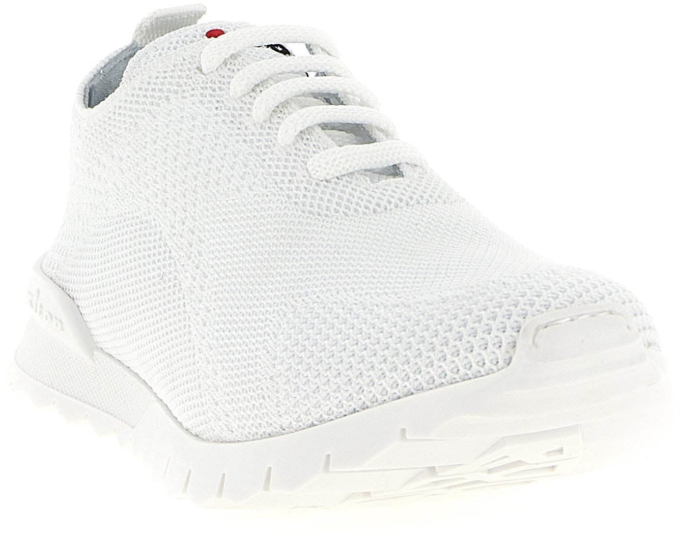 Kiton White Cotton Athletic Sneakers