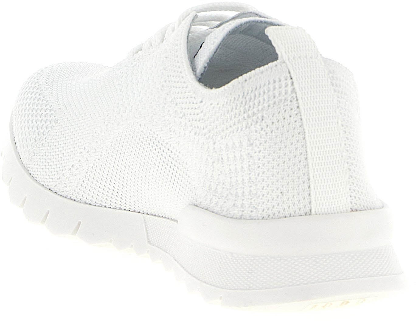 Kiton White Cotton Athletic Sneakers
