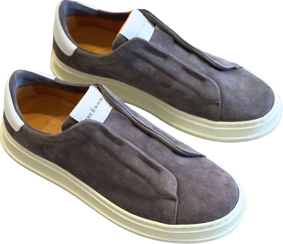 Kiton Suede Men's Sneakers Grey